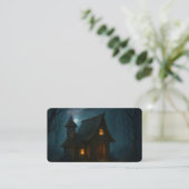 Het heksenhuis in het bos Bladwijzer Visitekaartje (Staand voorkant)