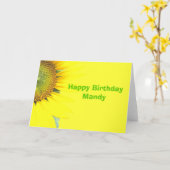 Het heldere Gele Wenskaart van de Douane van de Kaart (Gele Bloem)