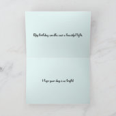 Het heldere Gelukkige Blauw van de Tekst van de Kaart (Binnen)