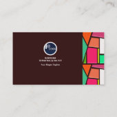 Het heldere kleurenpalet van de Ontwerper van het  Visitekaartje (Achterkant)