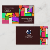 Het heldere kleurenpalet van de Ontwerper van het  Visitekaartje (Voorkant / Achterkant)