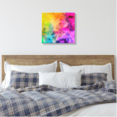 Het heldere Kleurrijke Abstracte Schilderen Canvas Afdruk (Insitu (Slaapkamer))