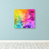 Het heldere Kleurrijke Abstracte Schilderen Canvas Afdruk (Insitu (Houten vloer))