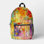 Het heldere Kleurrijke Abstracte Schilderen met Mo Bedrukte Rugzak (Voorkant)