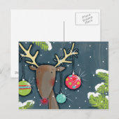 Het heldere Rendier van Kerstmis Feestdagenkaart (Voorkant / Achterkant)