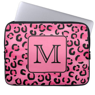 Het heldere Roze Monogram van de Douane van de Laptop Sleeve