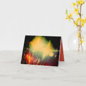 Het heldere Vuurwerk van de Vonk notecard Kaart (Gele Bloem)