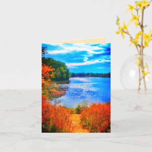 HET HELDERE WENSKAART VAN DE SLEEP VAN HET MEER KAART (Gele Bloem)