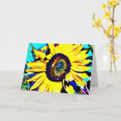 Het heldere Wenskaart van de Zonnebloem Kaart (Gele Bloem)