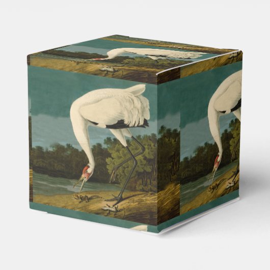 Het hele Crane Audubon-vogelschilderen Bedankdoosjes (Achterkant)