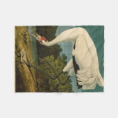 Het hele Crane Audubon-vogelschilderen Fleece Deken (Voorkant (Horizontaal))