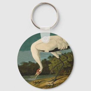 Het hele Crane Audubon-vogelschilderen Sleutelhanger