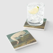 Het hele Crane Audubon-vogelschilderen Stenen Onderzetter (Zijkant)