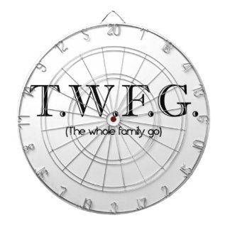 Het hele gezin gaat naar Dartboard Dartbord