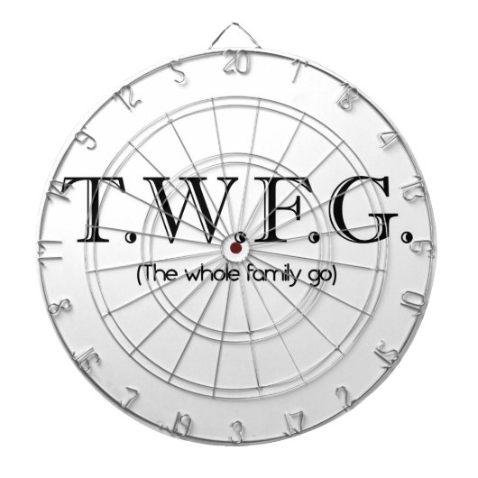 Het hele gezin gaat naar Dartboard Dartbord (Voorkant)