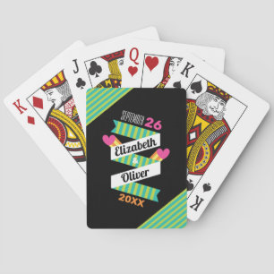 Het hele huwelijk van 80 jaar pokerkaarten