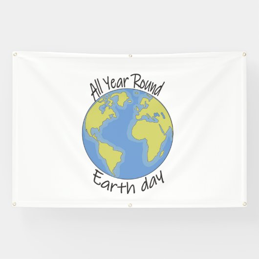 Het hele jaar door: Dag van de Aarde Spandoek (Horizontaal)
