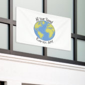 Het hele jaar door: Dag van de Aarde Spandoek (Buitenkant Gebouw)