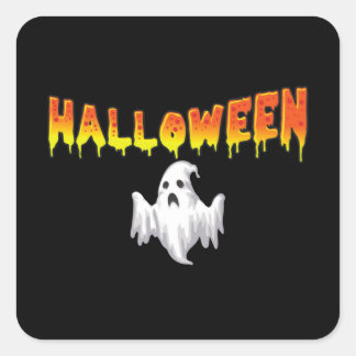 Het hele jaar door een griezelige Halloween Vierkante Sticker
