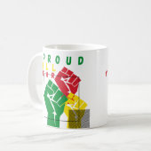 Het hele jaar door een zwarte vuist koffiemok (Voorkant links)