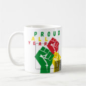 Het hele jaar door een zwarte vuist koffiemok (Links)