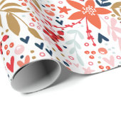 Het hele jaar door feestelijke whitepakketpapier v cadeaupapier (Rol Hoek)