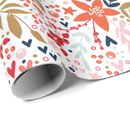 Het hele jaar door feestelijke whitepakketpapier v cadeaupapier (Rol Hoek)