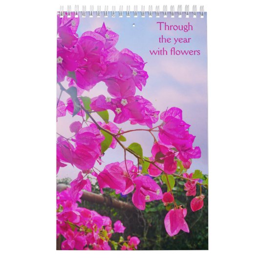 Het hele jaar door met bloemen kalender (Hoes)