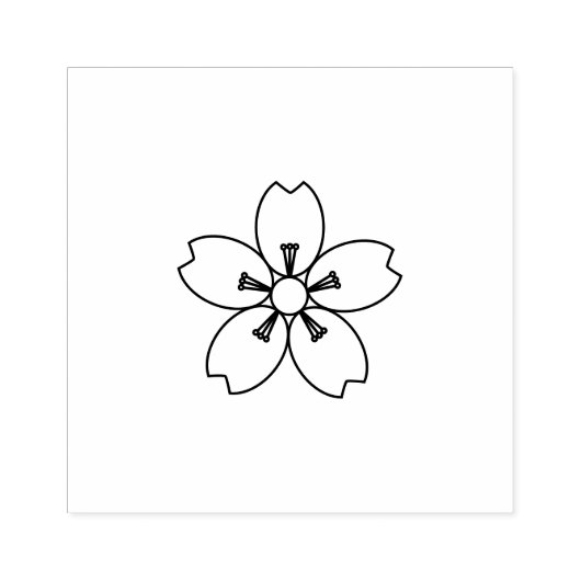 Het hele jaar Sakura Rubberstempel (Afrduk)