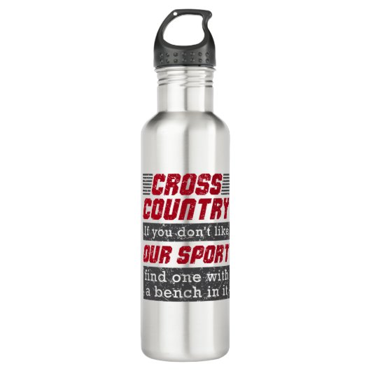 Het hele land loopt net als onze sport. waterfles  (Voorkant)