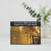 Het hele leven is het Energie-Spirituele Metafysis Briefkaart (Staand voorkant)