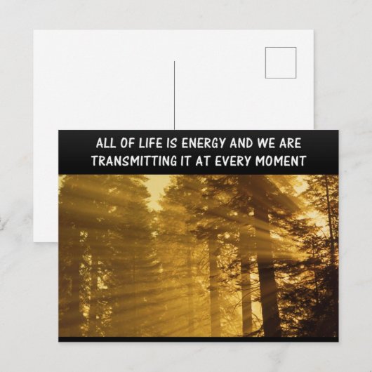 Het hele leven is het Energie-Spirituele Metafysis Briefkaart (Voorkant / Achterkant)