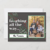 het hele leven lachen van het kerstblad (Voorkant)