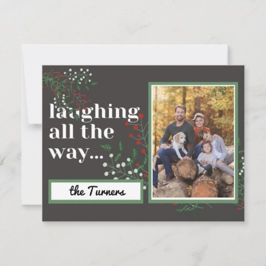 het hele leven lachen van het kerstblad (Voorkant)