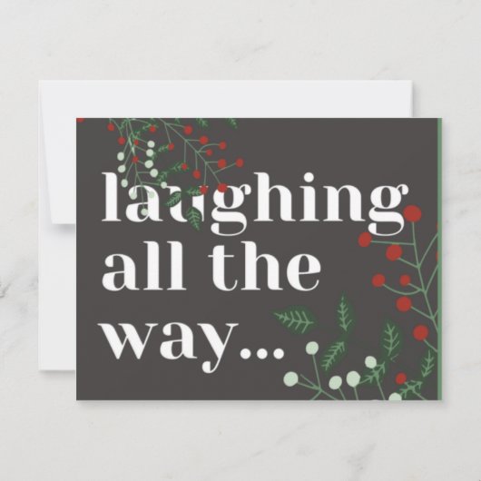 het hele leven lachen van het kerstblad (Achterkant)