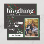 het hele leven lachen van het kerstblad (Voorkant / Achterkant)