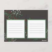 het hele leven lachen van het kerstblad briefkaart (Achterkant)