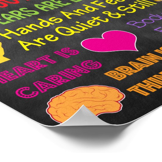 Het hele lichaam Luisteren Klassroom Afdrukbaar Poster (Hoek)