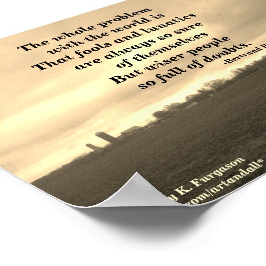 HET HELE PROBLEEM BERTRAND RUSSELS POSTER (Hoek)