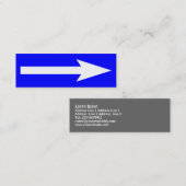 Het hele punt - blauw, wit en grijs mini visitekaartje (Voorkant / Achterkant)