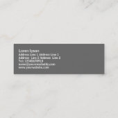 Het hele punt - blauw, wit en grijs mini visitekaartje (Achterkant)