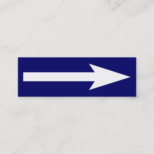 Het hele punt - donkerblauw en wit mini visitekaartje (Voorkant)