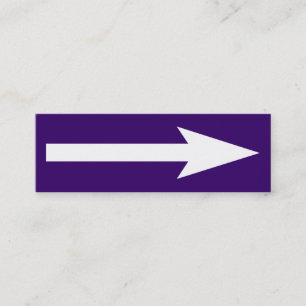 Het hele punt - donkerbruin en wit mini visitekaartje