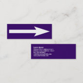 Het hele punt - donkerbruin en wit mini visitekaartje (Voorkant / Achterkant)