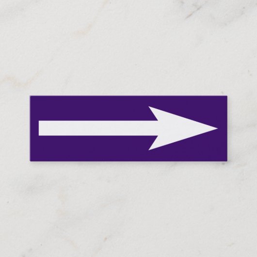 Het hele punt - donkerbruin en wit mini visitekaartje (Voorkant)