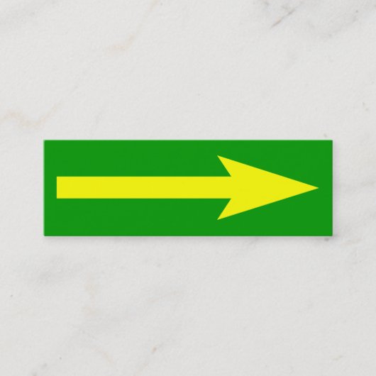 Het hele punt - groen, geel en grijs mini visitekaartje (Voorkant)