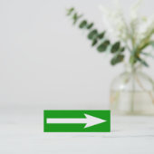 Het hele punt - groen, wit en grijs mini visitekaartje (Staand voorkant)