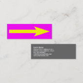 Het hele punt - magenta, geel en grijs mini visitekaartje (Voorkant / Achterkant)