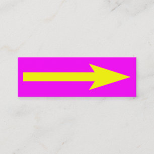 Het hele punt - magenta, geel en grijs mini visitekaartje