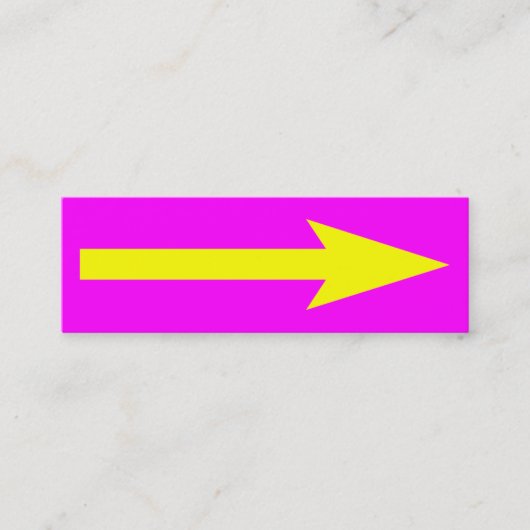 Het hele punt - magenta, geel en grijs mini visitekaartje (Voorkant)